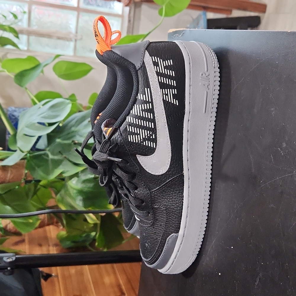 Nike Air Force 1 LV8 2 GS Black Grey Under Construction BQ5484 001